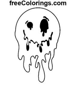 Tropfgesicht Smiley Malvorlage