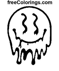 Gesicht Tropf Smiley Malvorlage