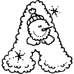 snowman alphabet