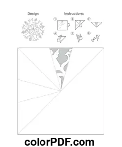 Paper Snowflake Template Angel Pattern coloring page