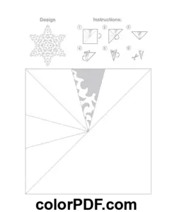 Paper Snowflake Template Art Pattern coloring page