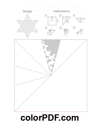 Paper Snowflake Template Art Pattern coloring page