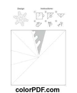 Paper Snowflake Template Basic Pattern coloring page