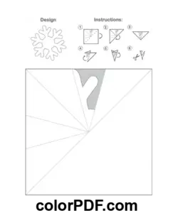 Paper Snowflake Template Cute Pattern coloring page