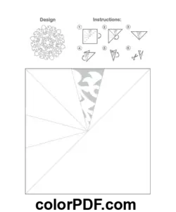 Paper Snowflake Template Detailed Pattern coloring page