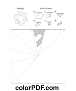 Paper Snowflake Template Pointed Pattern coloring page