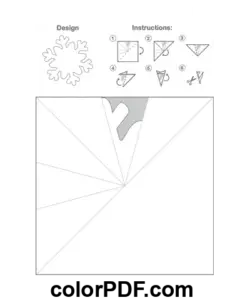 Paper Snowflake Template Rounded Pattern coloring page