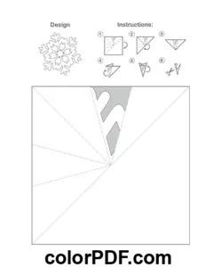 Paper Snowflake Template Sakura Pattern coloring page