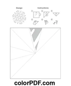 Paper Snowflake Template Six Pointed Star Pattern coloring page