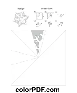 Paper Snowflake Template Snowman Pattern coloring page