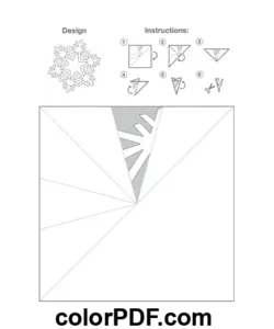 Paper Snowflake Template Star Pattern coloring page