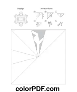 Paper Snowflake Template Crystal Pattern coloring page