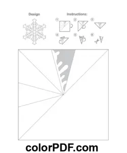 Paper Snowflake Flower Pattern Template coloring page