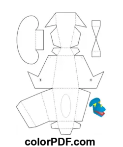 Triceratops Dinosaur Paper Puppet coloring page