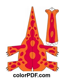 Brachiosaurus Paper Toy Papercraft coloring page