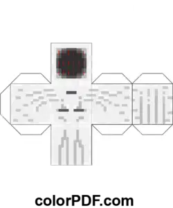 Gaster Minecraft Cube Papirhåndverk fargelegge