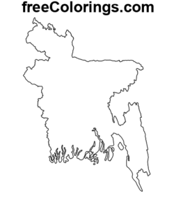 Bangladesh Outline Silhuet farvelægning side