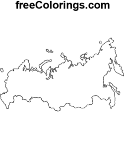 Rusland Outline Silhuet farvelægning side