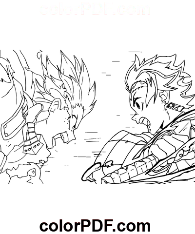 Walka Tanjiro kolorowanka