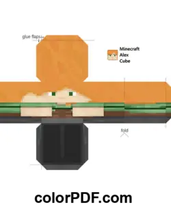 Alex Cube Papercraft coloriage