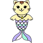 Mercat Katze Meerjungfrau