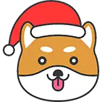 Shiba Inu Weihnachts-Emoji