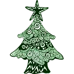 Vánoční strom Zentangle