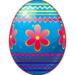 Uova di Pasqua con fiori