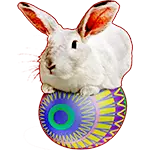 Реалистичный пасхальный кролик