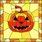 Halloween Stained Glass